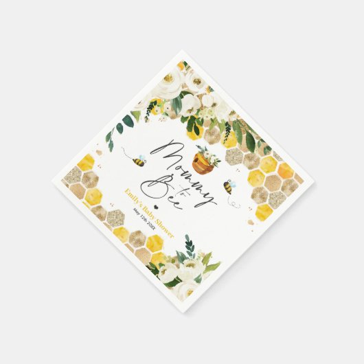 Baby shower van de bijen servet (Hoek)