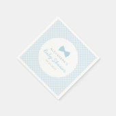 Baby shower van de blauwe boeg van Gingham Servet (Hoek)