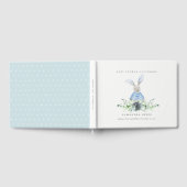 Baby shower van de blauwe Bunny Garden Succulent F Gastenboek (Volledig)