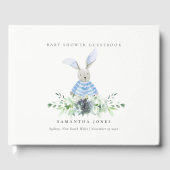 Baby shower van de blauwe Bunny Garden Succulent F Gastenboek (Voorkant)