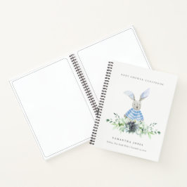 Baby shower van de blauwe Bunny Garden Succulent F Notitieboek