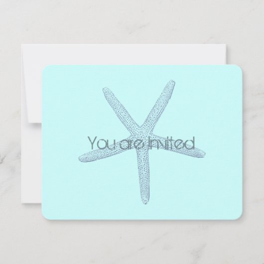 Baby shower van de blauwe doornhaai kaart (Voorkant)