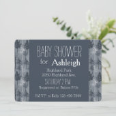 Baby shower van de Blauwe en Witte Bomen Kaart (Staand voorkant)
