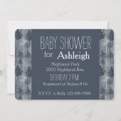 Baby shower van de Blauwe en Witte Bomen Kaart (Voorkant)