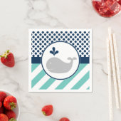 Baby shower van de blauwe walvis Napkins Servet (Insitu)
