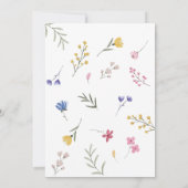 Baby shower van de bloem van de tuin kaart (Achterkant)