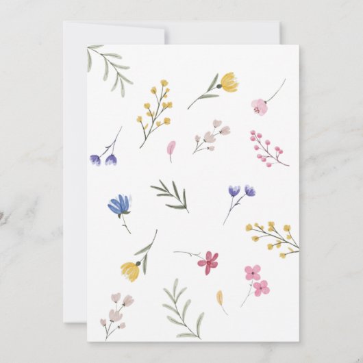 Baby shower van de bloem van de tuin kaart (Achterkant)