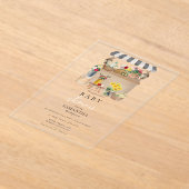 Baby shower van de Bloemenmarkt van de waterverf Acryl Uitnodigingen (Laagn)