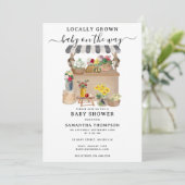 Baby shower van de Bloemenmarkt van de waterverf Kaart (Staand voorkant)