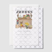 Baby shower van de Bloemenmarkt van de waterverf Vellum Uitnodigingen (Offset (Uitnodiging))