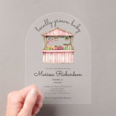 Baby shower van de boerenmarkt acryl uitnodigingen (Insitu (Draagbaar))
