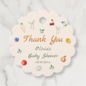 Baby shower van de boerenmarkt bedankjes labels (Voorkant)