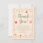 Baby shower van de boerenmarkt bedankkaart (Voorkant)