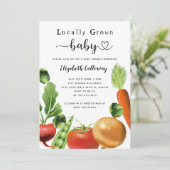 Baby shower van de boerenmarkt kaart (Staand voorkant)