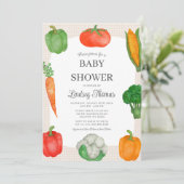Baby shower van de boerenmarkt kaart (Staand voorkant)