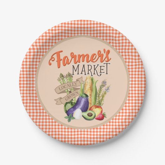 Baby shower van de boerenmarkt papieren bordje (Voorkant)