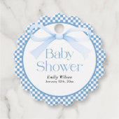 Baby shower van de boog bedankjes labels (Voorkant)