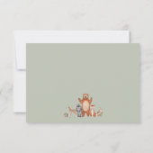 Baby shower van de bosbossen van de steengroenboss bedankkaart (Achterkant)