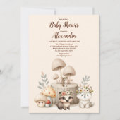 Baby shower van de bosbossen van de steengroenboss kaart (Voorkant)