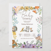 Baby shower van de bosbossen van de steengroenboss kaart (Voorkant)