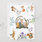 Baby shower van de bosbossen van de steengroenboss kaart (Achterkant)