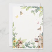 Baby shower van de bosbossen van de steengroenboss kaart (Achterkant)