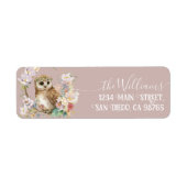 Baby shower van de bosrijke veer etiket (Voorkant)