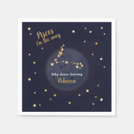 Baby shower van de dierenriem van Vissen Servet