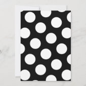Baby shower van de Dot Border van de zwarte & Witt Kaart (Achterkant)