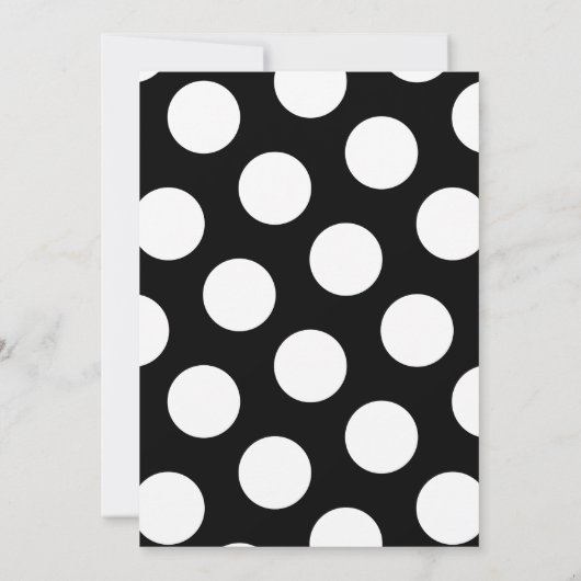 Baby shower van de Dot Border van de zwarte & Witt Kaart (Achterkant)