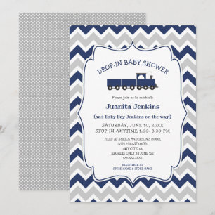 Baby shower van de drop-in jongen / open huis kaart