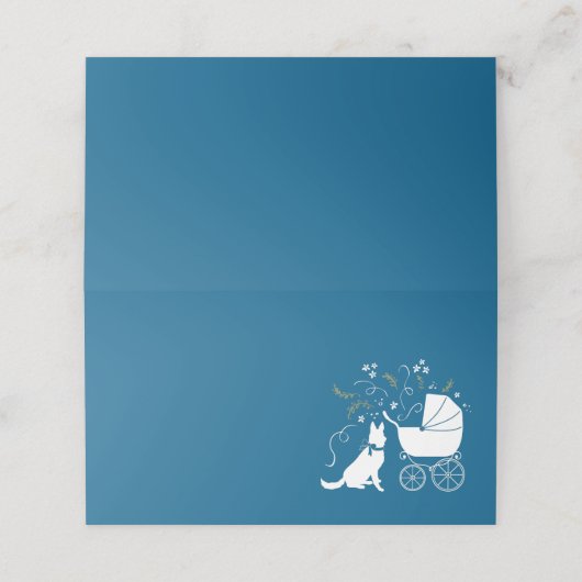 Baby shower van de Duitse herdershond Plaatskaartje (Buitenkant ongevouwen)