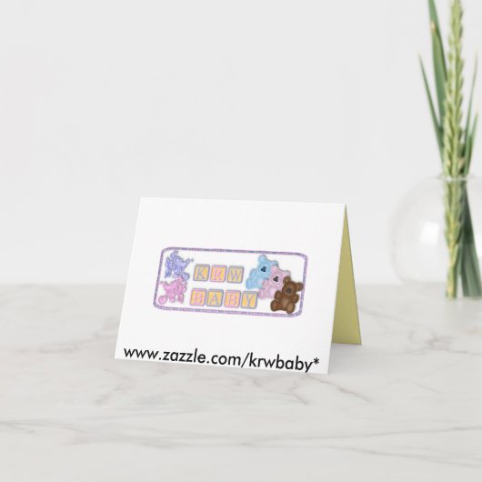 Baby shower van de Eend van de Streep van KRW het (Achterkant)