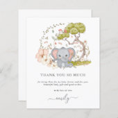 Baby shower van de Elephant Florals van de begroti (Voorkant / Achterkant)