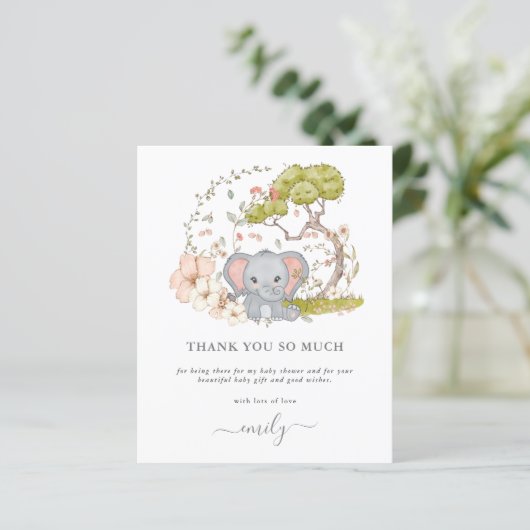 Baby shower van de Elephant Florals van de begroti (Staand voorkant)