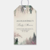 Baby shower van de Enchanted Forest Fairy Mountain Cadeaulabel (Voorkant)