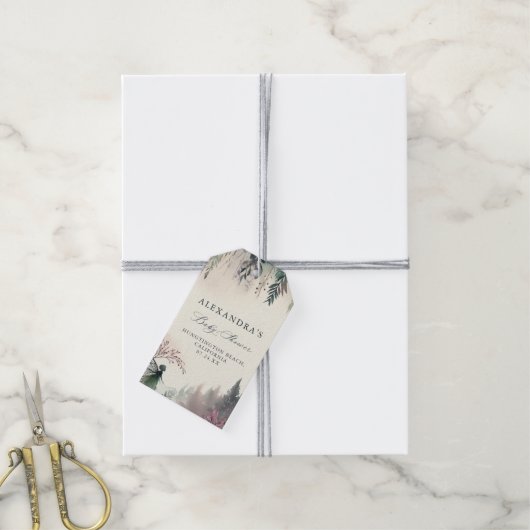 Baby shower van de Enchanted Forest Fairy Mountain Cadeaulabel (Met Touw)