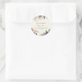 Baby shower van de Enchanted Forest Fairy Mountain Ronde Sticker (Tas)