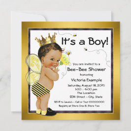 Baby shower van de etnische jongensbij kaart