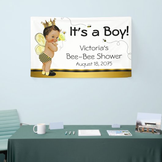 Baby shower van de etnische jongensbij spandoek (Beurs)
