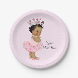 Baby shower van de etnische  prinses Ballerina Papieren Bordje
