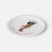 Baby shower van de Etnische Prinses Parels Papieren Bordje (Gekanteld)