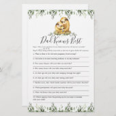 Baby shower van de familie Sloth Papa kent beste g (Voorkant / Achterkant)