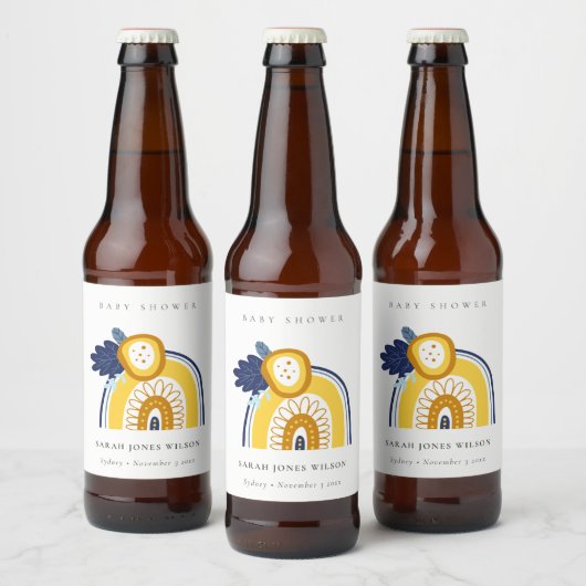 Baby shower van de flessenregenboog van de Helderg Bier Etiket (Flessen)