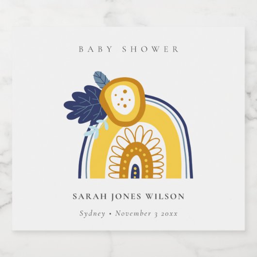 Baby shower van de flessenregenboog van de Helderg Bier Etiket (Enkel label)