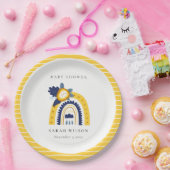 Baby shower van de flessenregenboog van de Helderg Papieren Bordje (Feest)