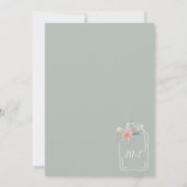 Baby shower van de florale mason van de roesthout kaart (Achterkant)
