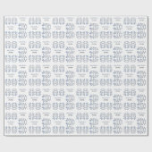 Baby shower van de Florale Waterverf (blauw) Cadeaupapier (Vlak)