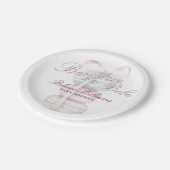 Baby shower van de Franse Macaron Bonjour Bebe Papieren Bordje (Gekanteld)