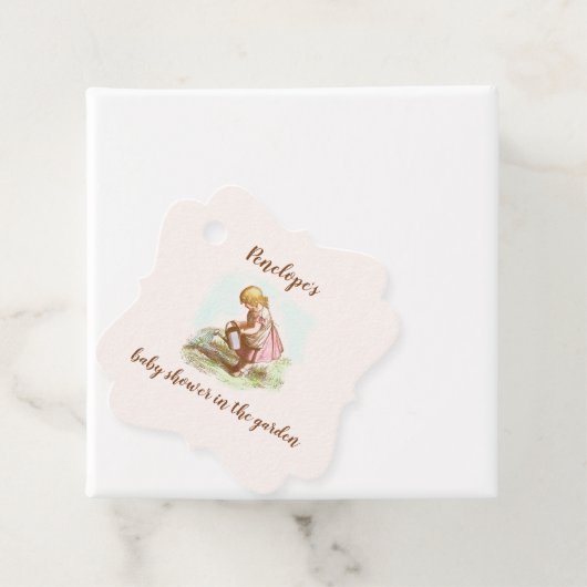 Baby shower van de  Garden-partij Bedankjes Labels (In situ)